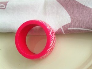 Set of 4, Acrylic Engraved Napkin Ring