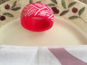 Set of 4, Acrylic Engraved Napkin Ring